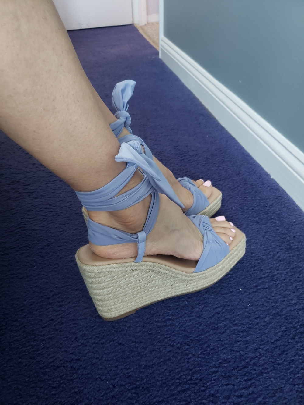 Journey Lace-Up Purplee Espadrille Wedge Sandals